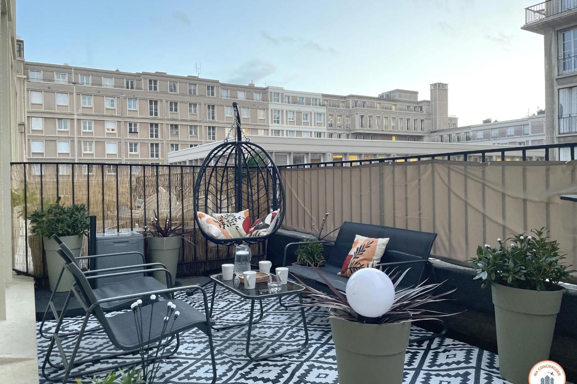 Bienvenue Au Chillou - Parking - Terrasse Appartement Le Havre Buitenkant foto